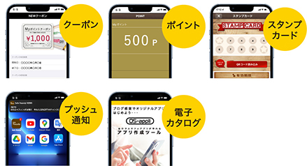 2行3列 スマホページ アプリサンプル画像